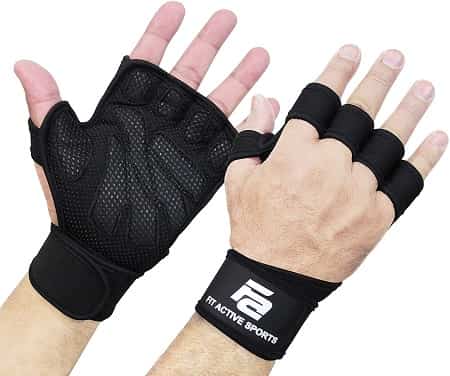 skott Evo 2 X-Edition Weight Lifting Gloves with Storage Bag & 2 Grip Pads Ultra Durable Gym Accessories for Exercise Genuine Leather Padded Workout Gloves for Full Palm Protection