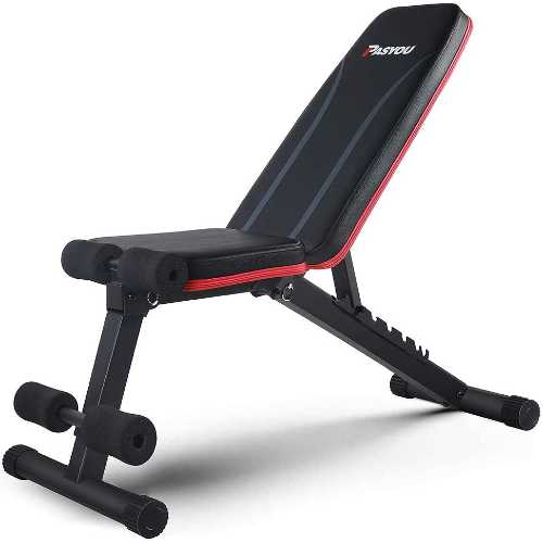 PASYOU Adjustable and Foldable Weight Bench Under 200