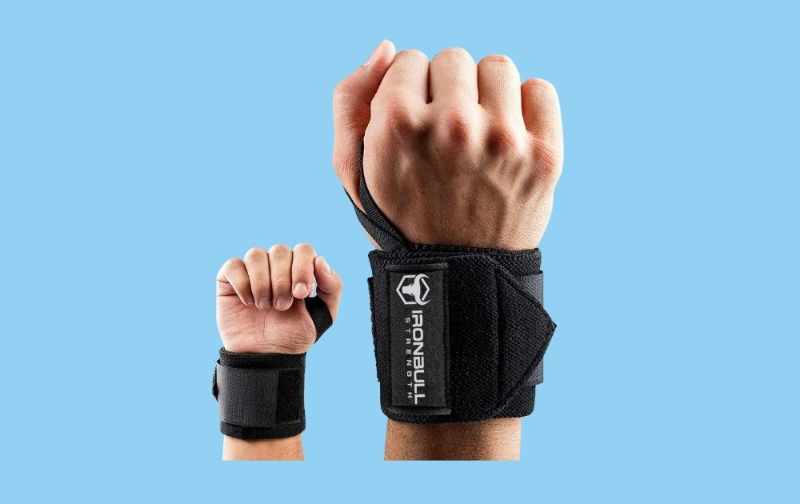Best for Deadlifts Iron Bull Strength EZ Gripz Adjustable Neoprene Padded Support Wrist Wraps Weightlifting Gloves and Powerlifting Hooks Alternative Heavy Duty Weight Lifting Straps