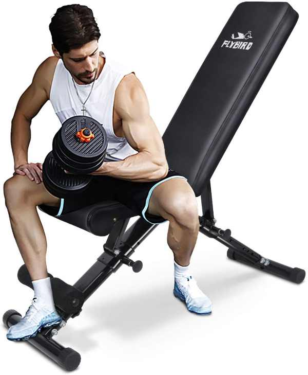 Foldable Home Gym Bench for Exercises Workout Bench for Strength Training Equipment Adjustable Weight Bench Press 