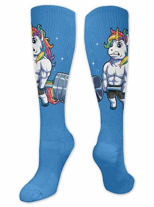 Muscle Funny Unicorn Deadlifting Socks