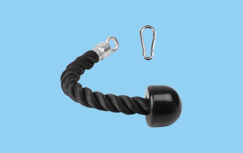Yuhqc Heavy Duty Tricep Rope Attachment Tricep Rope Nylon Tricep Rope Cable Single Press Push Down Fitness Gym Bodybuilding Cable Dual Grip Tricep Rope with Universal Cable Machine Attachment 