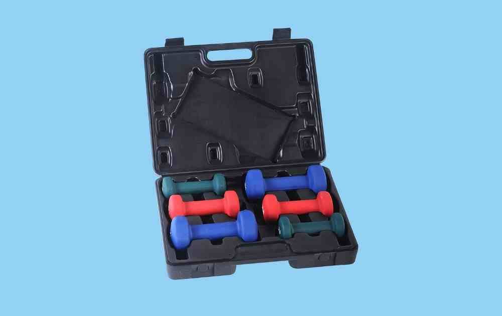 Sunny Health Neoprene Dumbbell Set with Carry Case