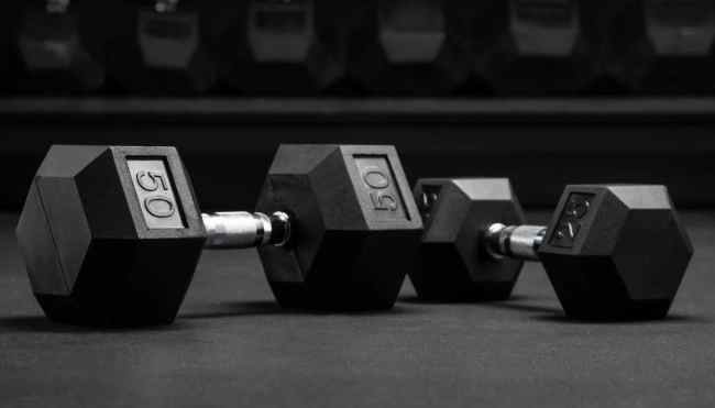 Rogue Rubber Hex Dumbbells