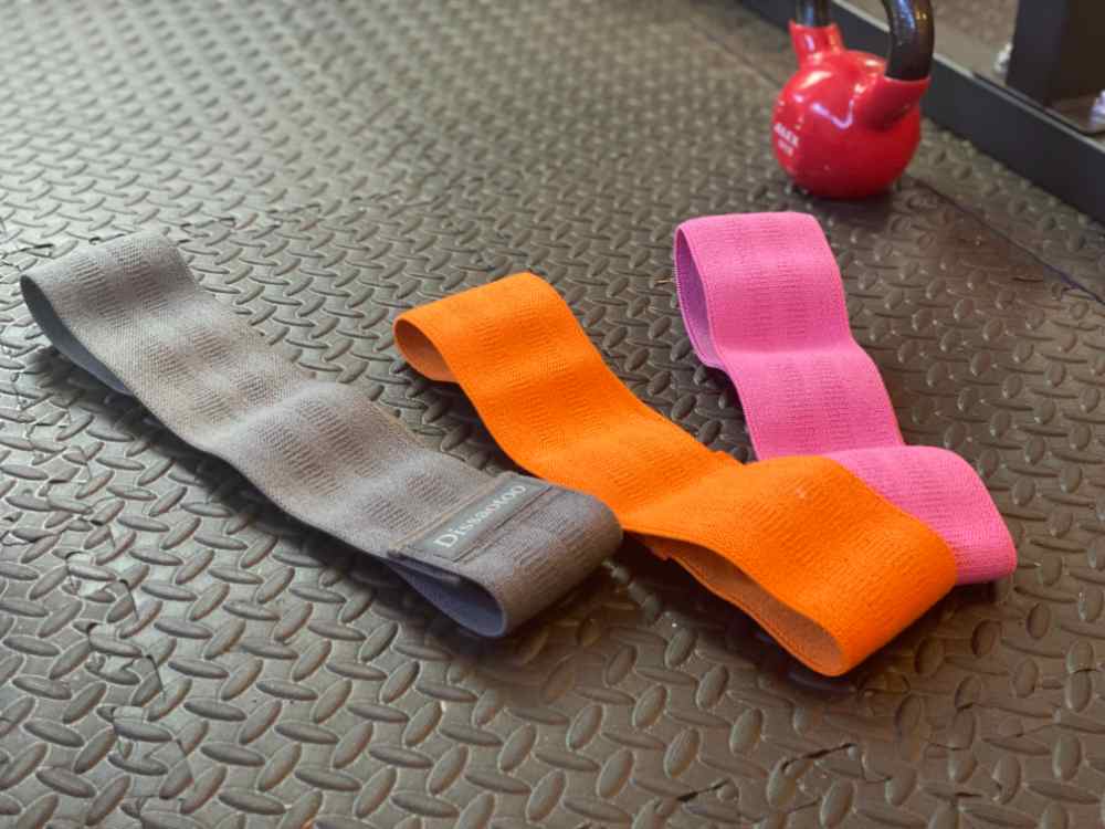 Details about   Fabric Cloth Resistance Band Loop Set of 3 Elastic Exercise Band Workout Fitness 