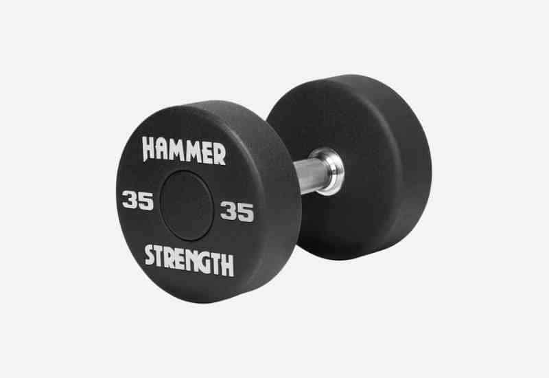 Hammer Strength Round Urethane Dumbbells