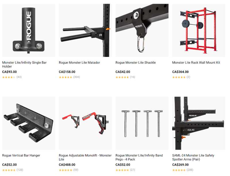 Rogue RML-390F Flat Foot Monster Rack -- Attachments