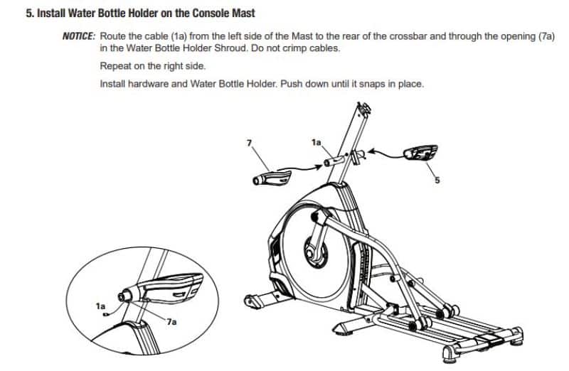 Nautilus E618 Elliptical - assembly