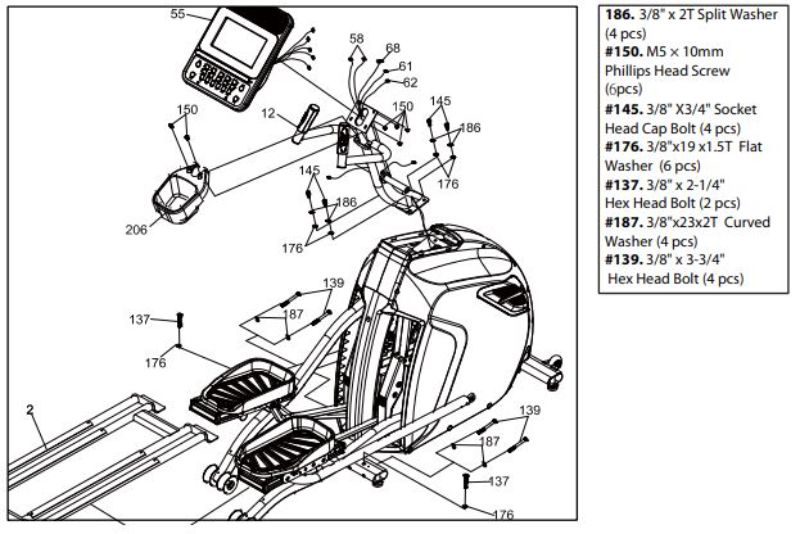 Sole Fitness E95s Elliptical - Assembly Manual